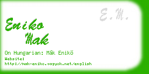 eniko mak business card
