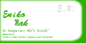 eniko mak business card